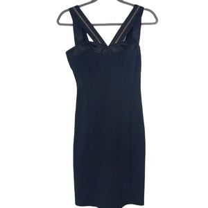 Ted Baker London Black Bodycon Sheath Sleeveless Dress SZ 1